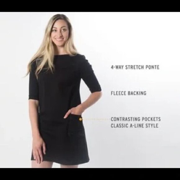 Betabrand Dresses & Skirts - Betabrand Fleece-Lined Little Black Dress, Size M